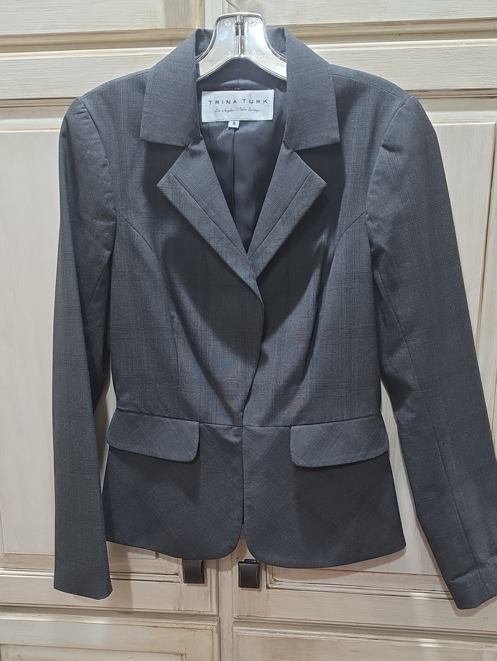 Trina Turk Women's Dark Gray Tailored Blazer EUC